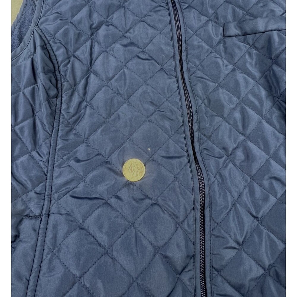 New Van Heusen Womens Puffer Vest Quilted Fleece Lined Size XL Navy Blue NWT - Picture 7 of 7